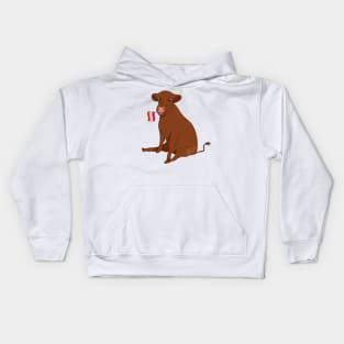 Leslie The Lesbian Pride Cow Kids Hoodie